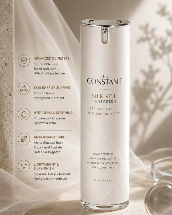 Silk Veil SPF 50+ PA++++ Sunscreen: Sunscreen for Tan Removal, made for Indian skin